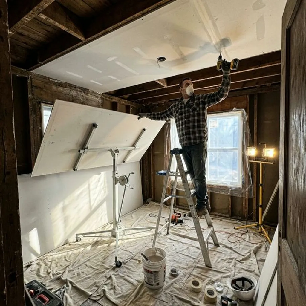 Ceiling drywall installation in Wilmington